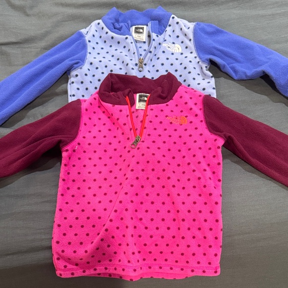 2 Girl North Face 1/2 Zips - Picture 1 of 2